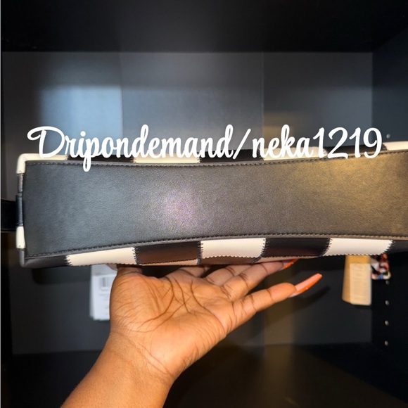 Coach Alter/Ego Shoulder Bag In Checkerboard Upcrafted Leather- Black/Chalk - Picture 7 of 12